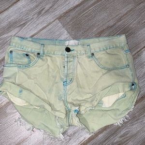 One Teaspoon Bandits Shorts (blue/acid wash)